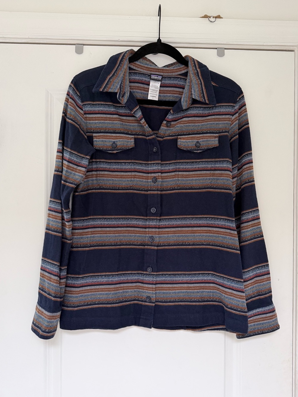 Patagonia Fjord Long Sleeve Flannel Button Down Shirt EUC Size 4